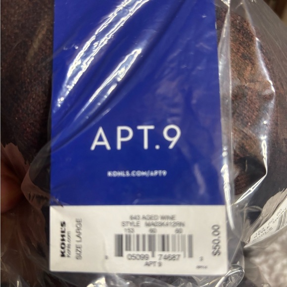 APT. 9 Seriously Soft Fleece Burgundy 1/4 Zip Knit Sweater Pullover NWT - Picture 5 of 5